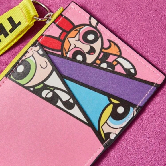 THE POWERPUFF GIRLS  Cartoon Graphic Card Holder With Zipper - Picture 3 of 6